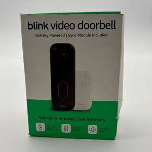 Blink Video Doorbell 2nd Gen Black SmartCam Wi-Fi 1080p Alexa W/ Sync Module